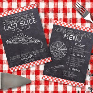 Last Slice Bachelorette Template | 5x7 Canva Itinerary | Editable Digital Download | Pizza Themed Invitation