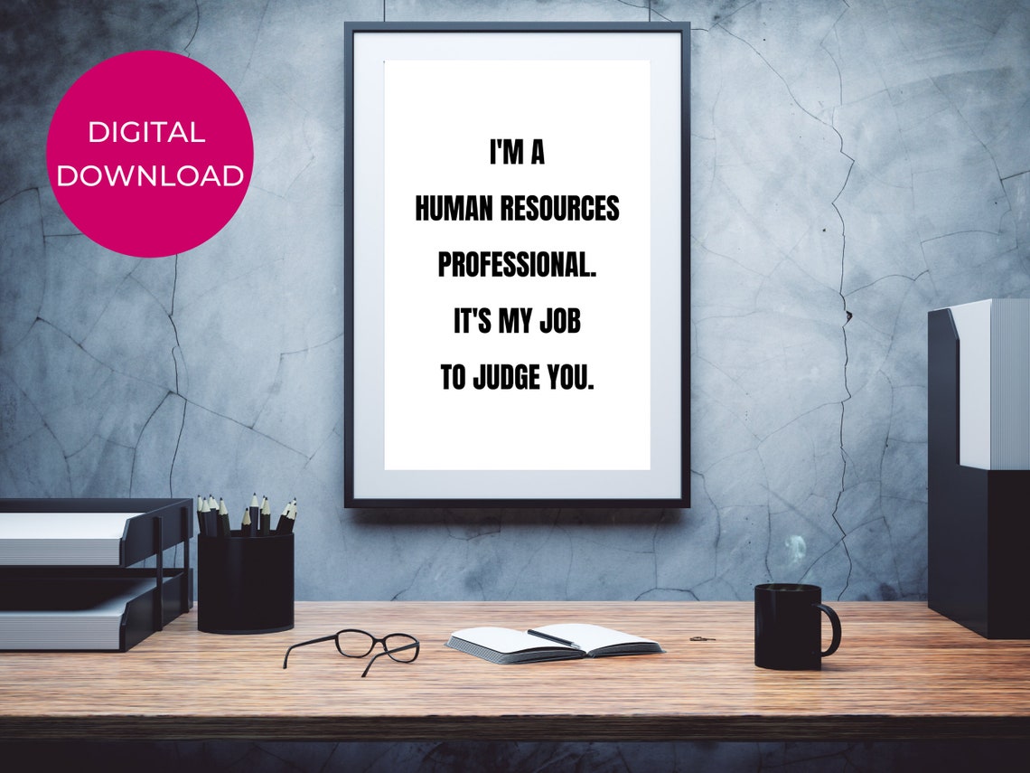 HR Printable wall art Human resources printable Work | Etsy
