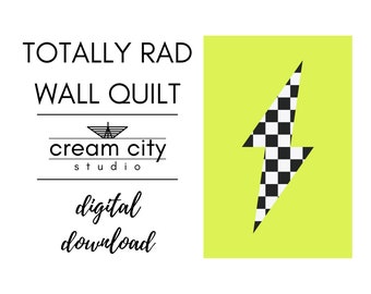 Totally Rad Wall Quilt Pattern  - PDF Download