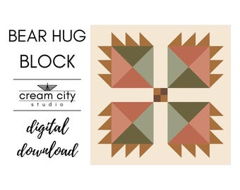 Bear Hug Block Pattern  - PDF Download