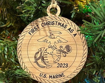 First Christmas As a U.S. Marine Ornament