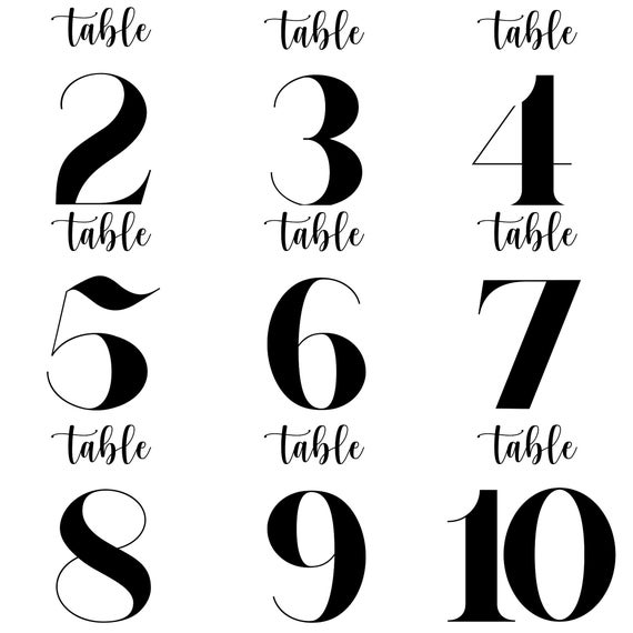 Lot De 10 Cartes Numérotées En Plastique Pour Tables - Numéros 1 à 10, 8,5x5,5 Cm - Pour Mariage, Banquet, Restaurant