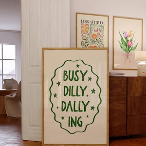 Green Preppy Apartment Art Print: Trendy Dorm Decor (Digital Download)