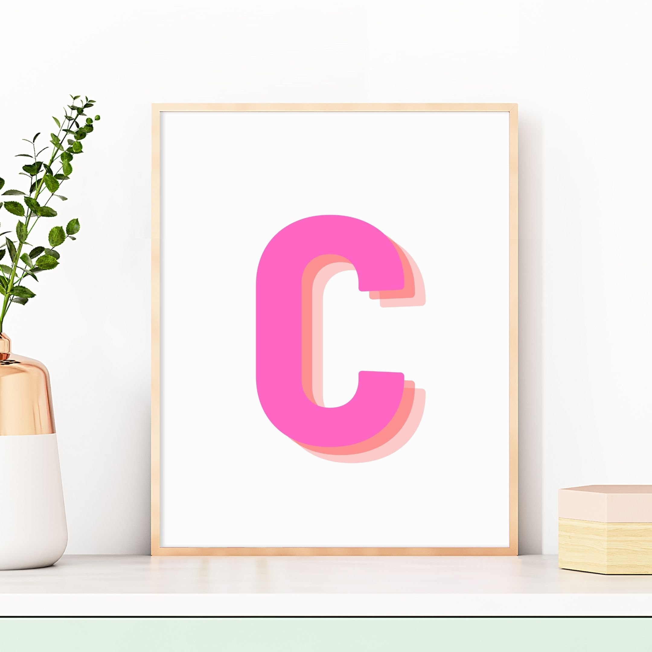 Light Pink Letter C | Sticker