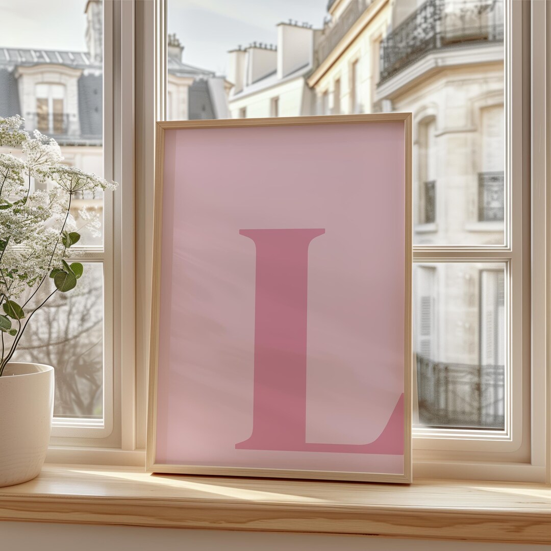 Letter L Poster, L Initial, Big Letters for Wall, Alphabet Letter Art ...
