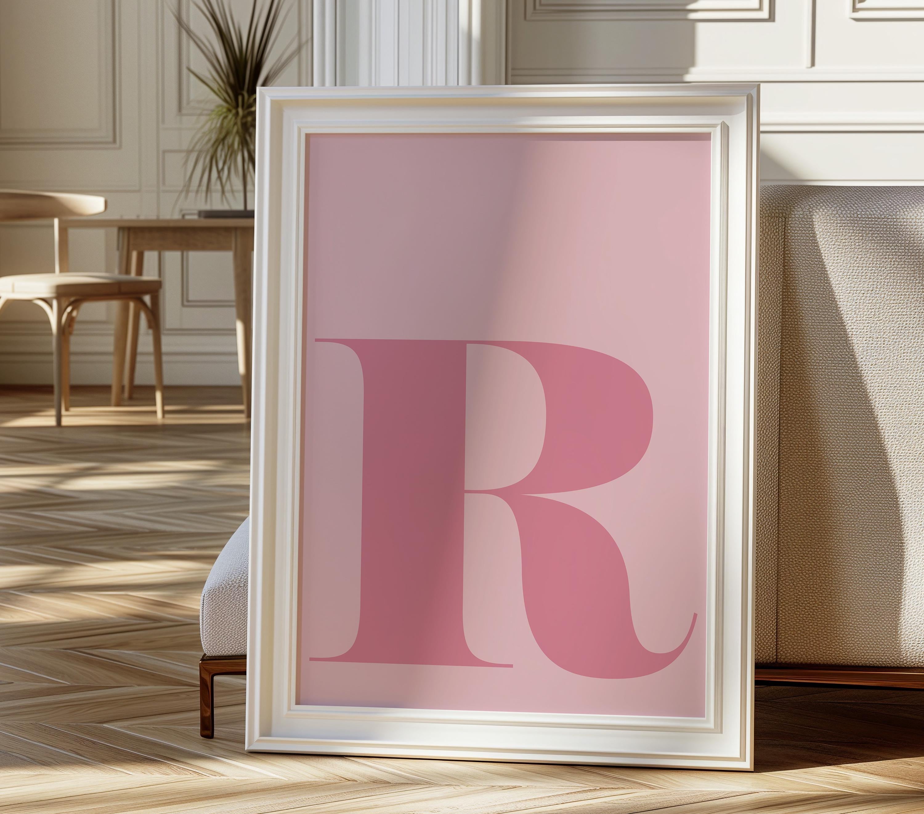 Pink R Sign Letter R Pink Design