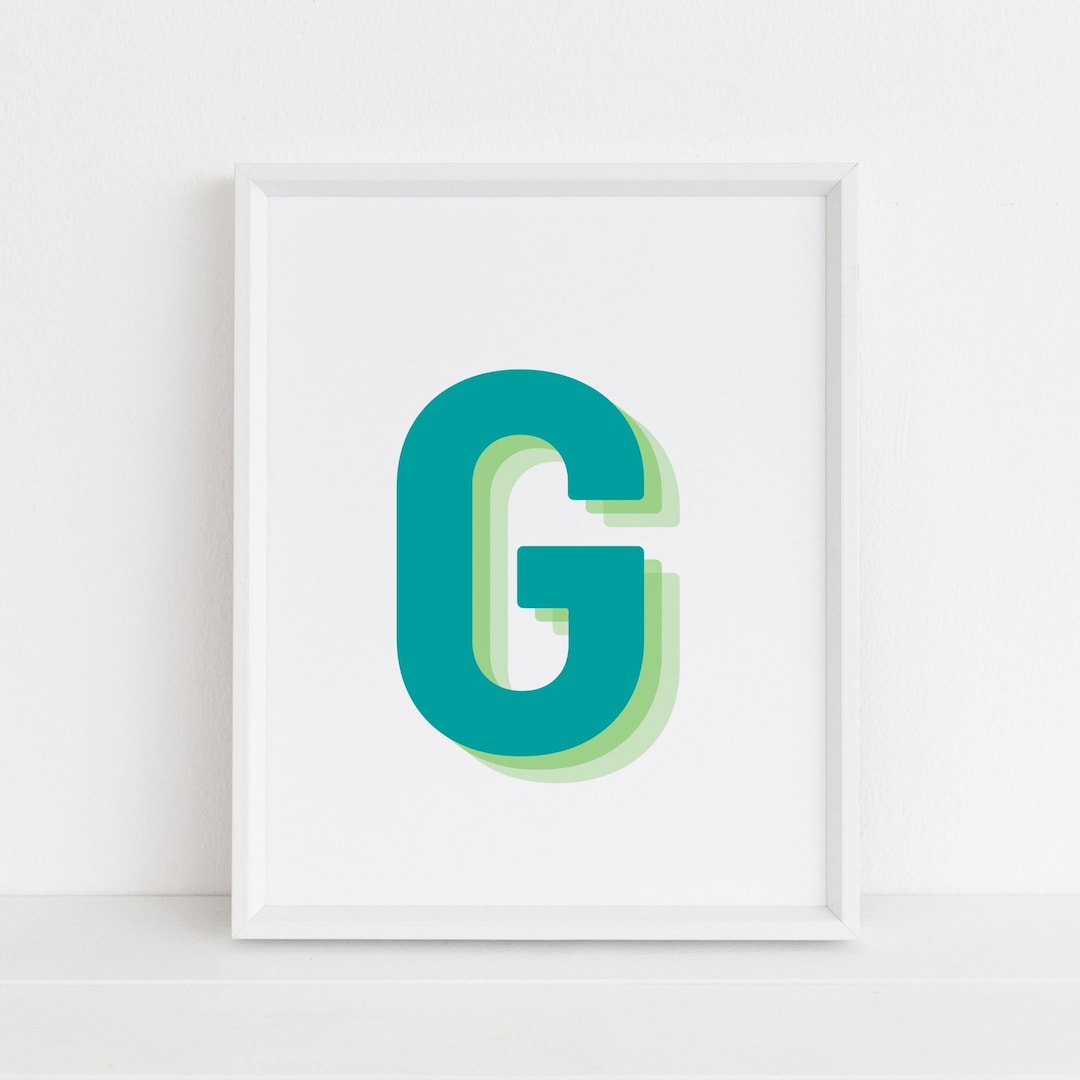 Monogram Letter G Decal - Curlz Font 3" Tall 2-Pack Lime Green