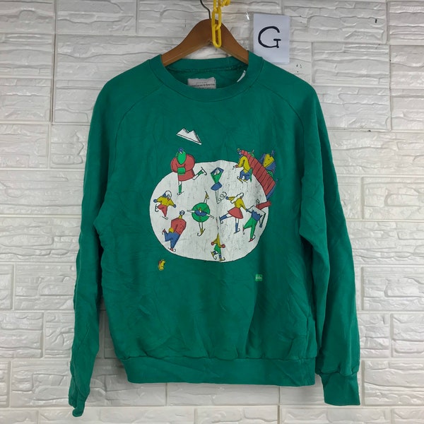 Vintage United Colors Of Benetton 80er Xl Größe Raglan Sweatshirt