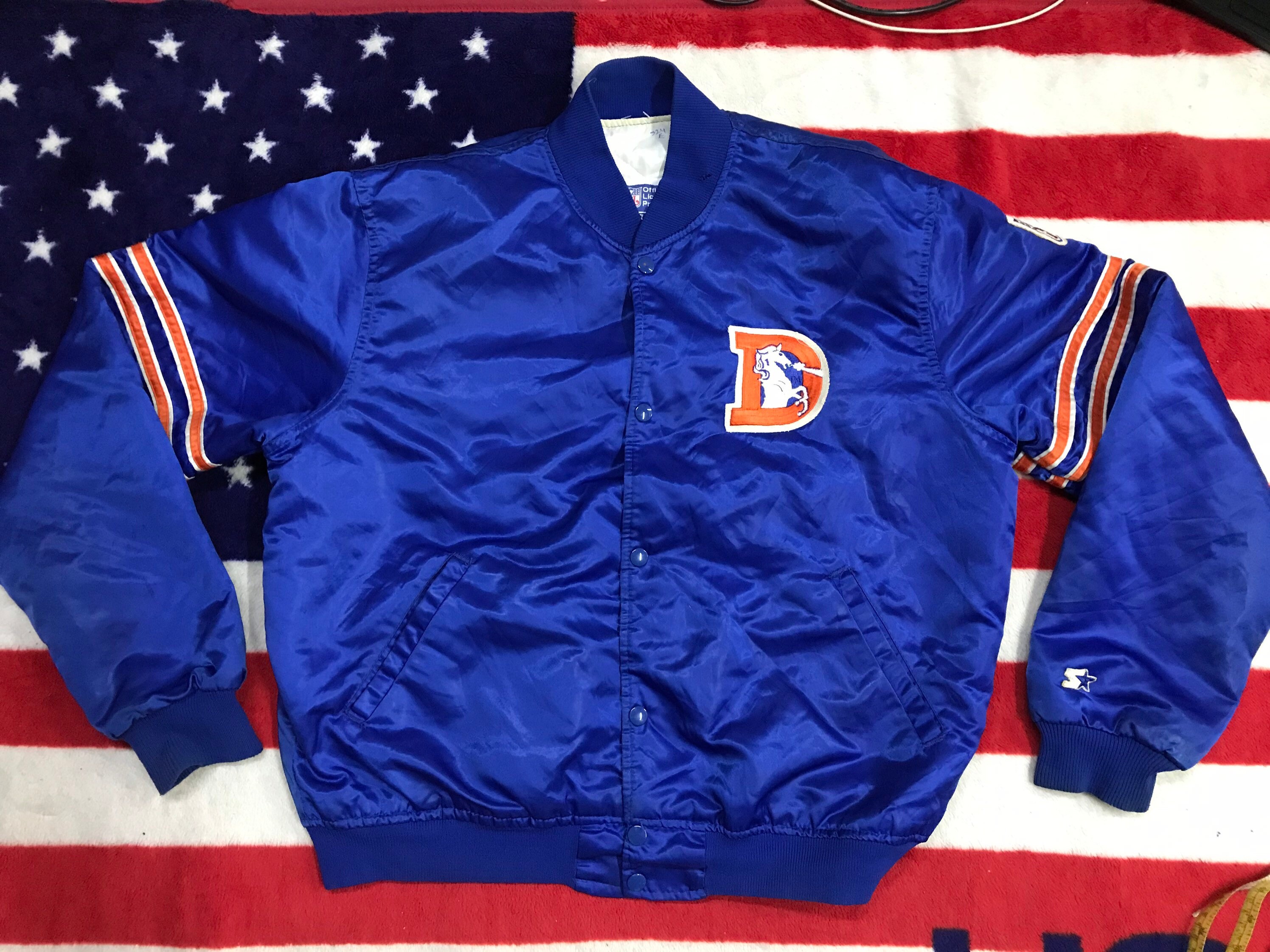 Vintage Starter Denver Broncos Nfl 90s Embroidered L Size Etsy