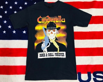 Cinderella 公認ジャパンツアー 1990年 Tシャツ Rare Vintage 80s Vintage Cinderella t shirt tour Japan sun