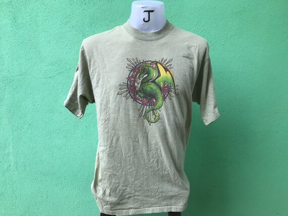 Vintage Liquid Blue Dragon 90s L Size T Shirt - Etsy