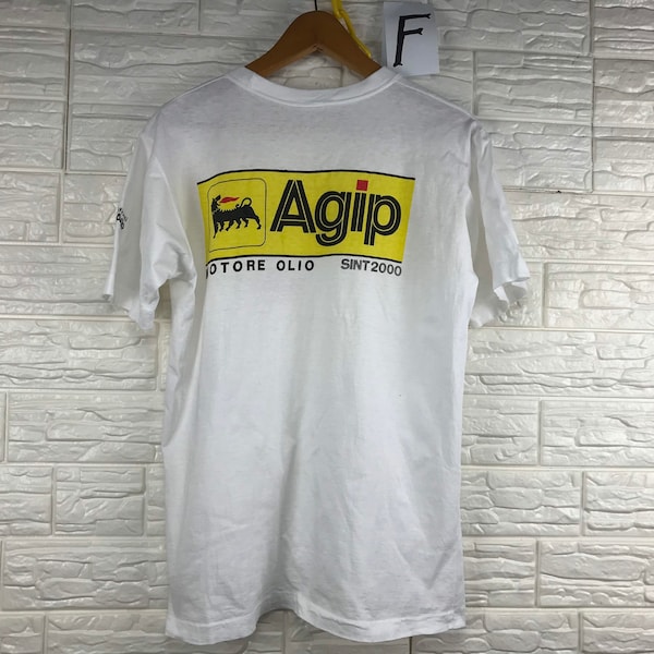 Vintage Agip Motore Olio Sint 2000 M Size T Shirt