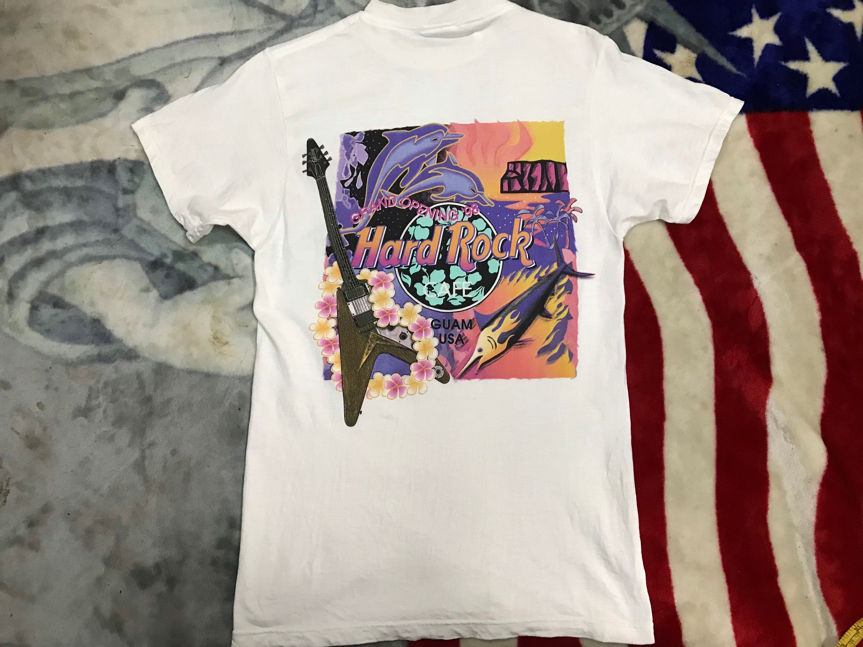 Hard Rock CAFE - 【幻品】Hard Rock CAFE  【HOUSTON】/【GUAM】 Tee Vintage Hard Rock Cafe Grand Opening 98 Guam Usa M Size T Shirt - Etsy