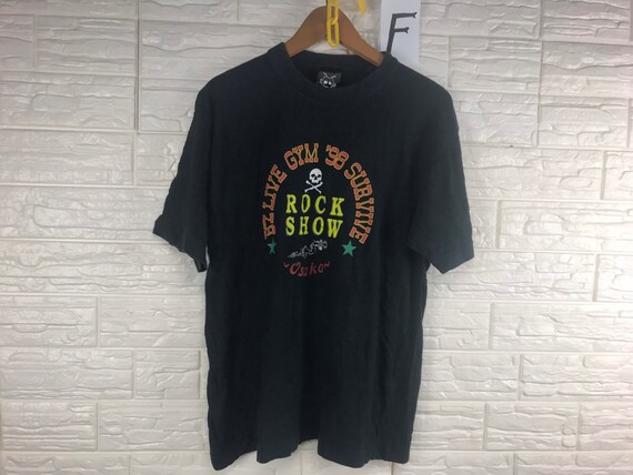 B'z I will survive  1998 ツアーTシャツ Vintage B'Z Live Gym Japanese Rock Duo '98 Survive M Size T