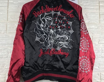 Japanese Traditional Riversible Snakes Vs Phanter M Size Sukajan Souvenir Jacket