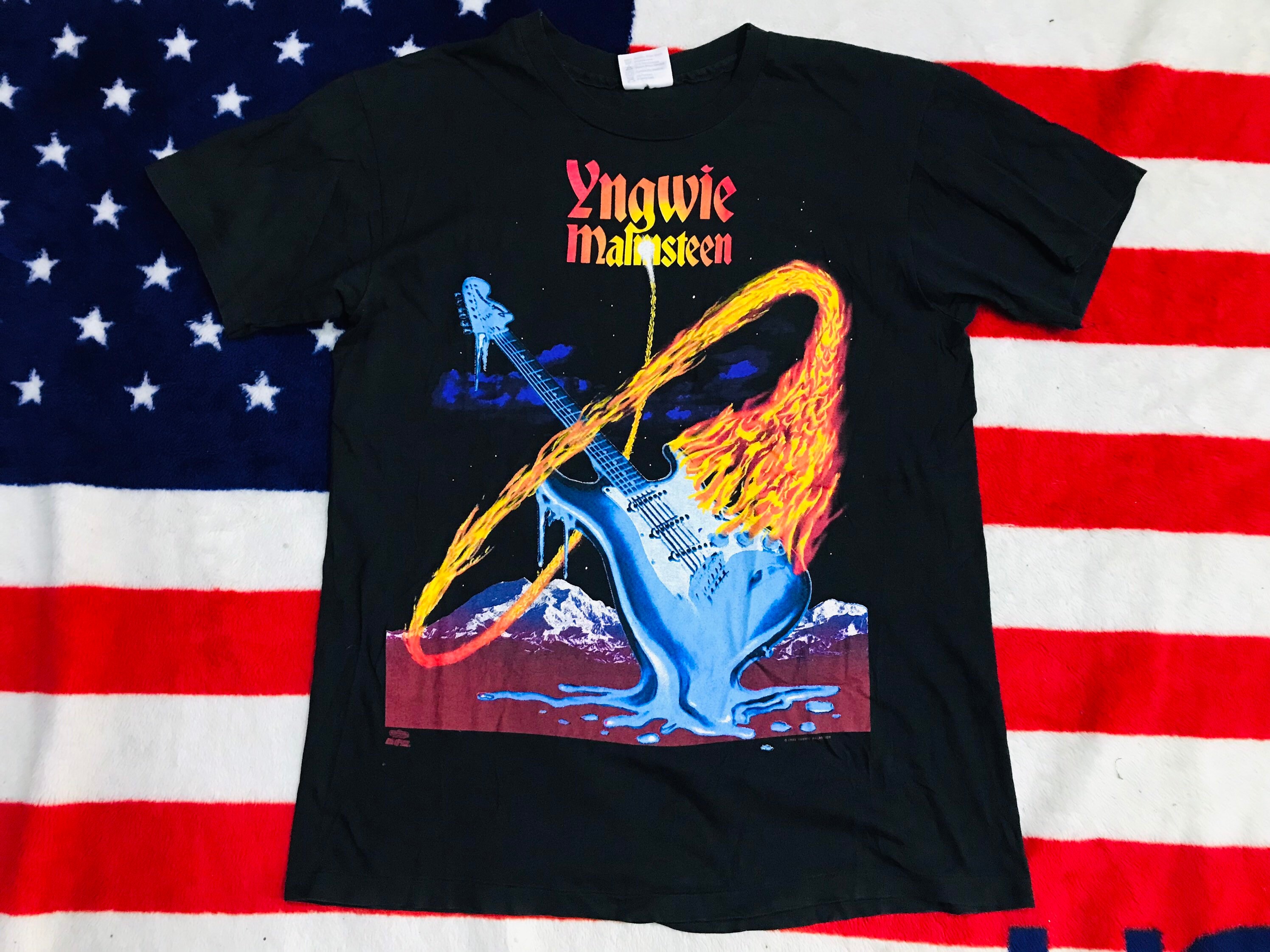 Vintage Yngwie Malmsteen Swedish Guitarist Fire & Ice Tour 1992 L Size T  Shirt - Etsy