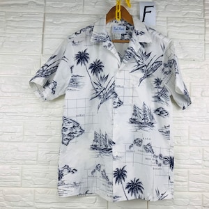 Vintage Hawaiian Button Up Shirt 80s M Size