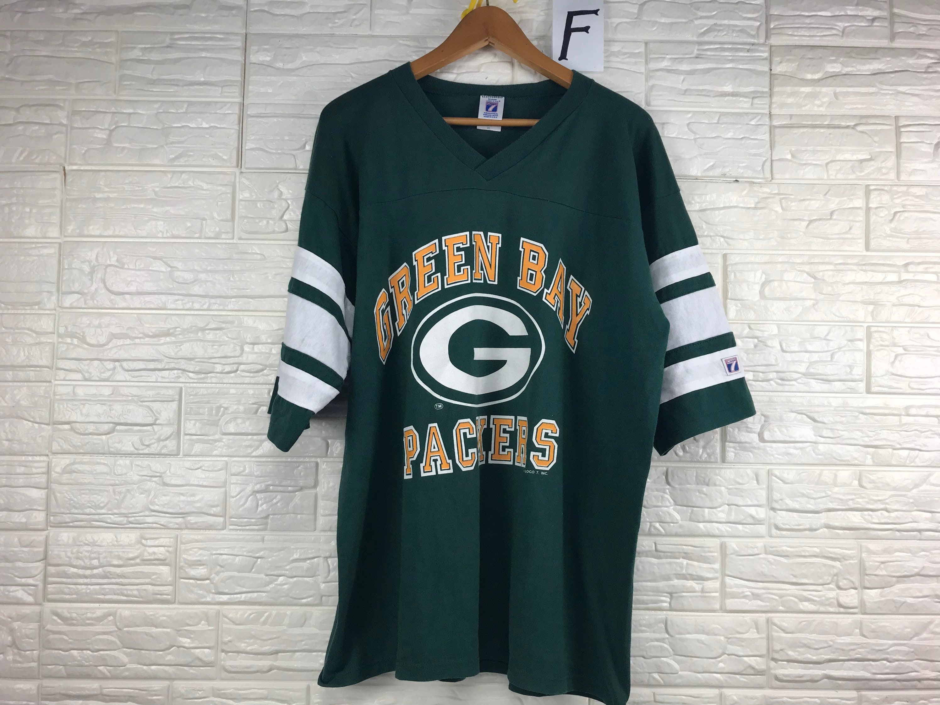 Vintage Logo 7 Green Bay Packers NFL Raglan 90s Xl Size T Shirt - Etsy