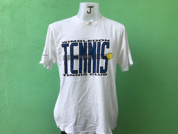 Sergio Tacchini, Vintage Sergio Tacchini Wimbledon Pro Tennis Club 90s L Size T Shirt