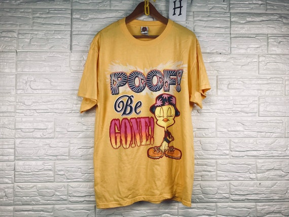 Vintage Looney Tunes Poof Be Gone Over Print 90s L Size T Shirt - Etsy
