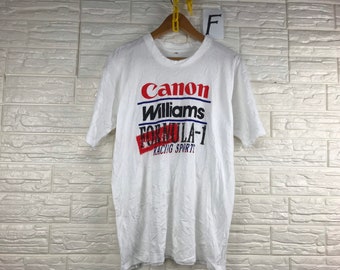 Vintage Canon Wiliams Formula-1 Racing Sports 90s L Size T Shirt
