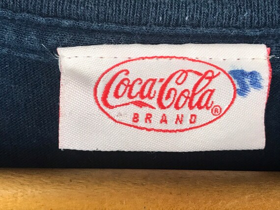 Vintage Coca Cola Patchwork Logo L Size T Shirt - image 6