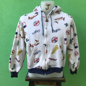 Vintage Cardinals Dodgers NY LA Yankees Philadelphia Phillies All Over Full Print 90s M Size Hoodie