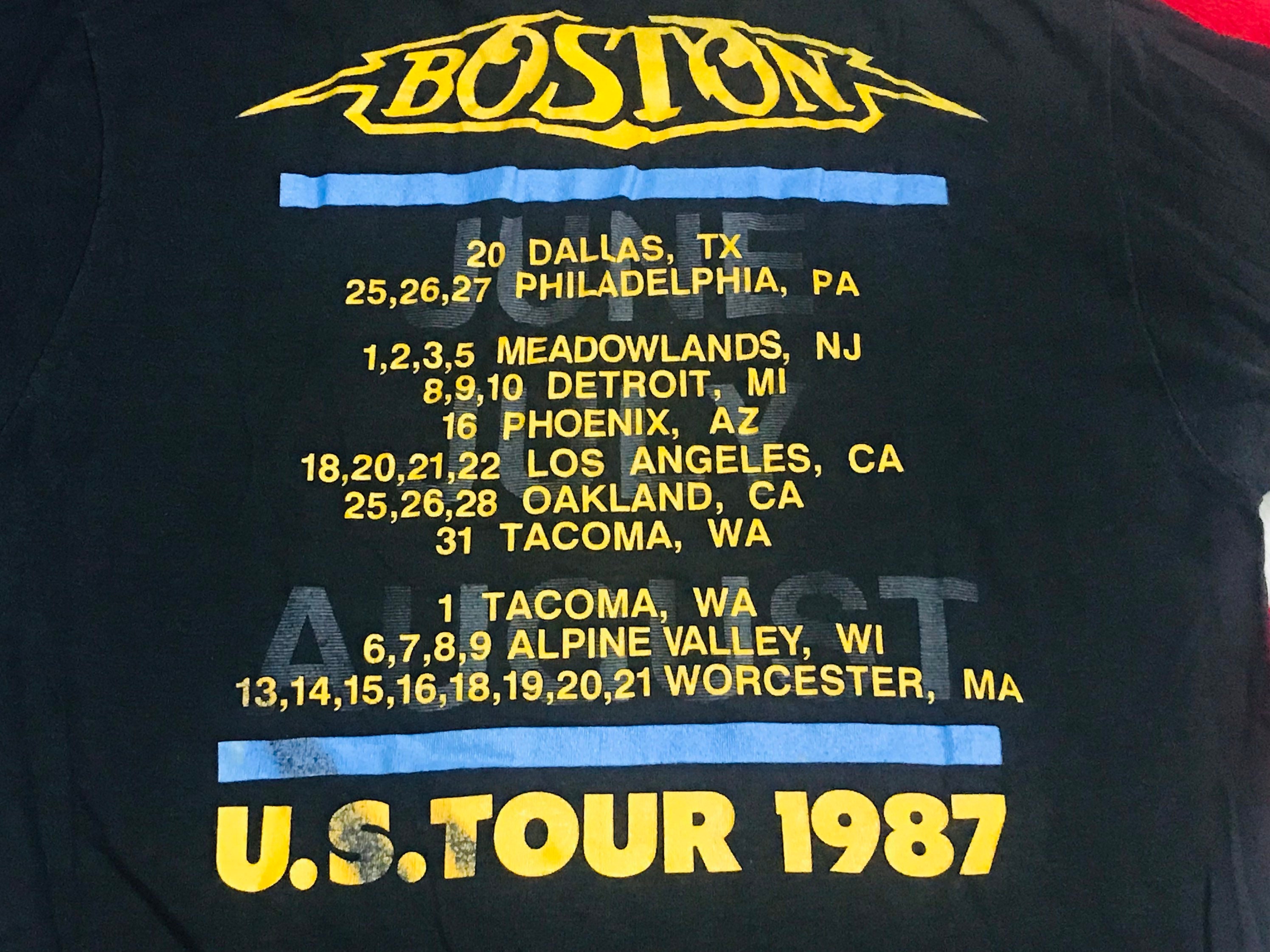 ボストン U.S. TOUR 1987 Tシャツ　ビンテージ　オリジナル ボストン U.S. TOUR 1987 Tシャツ ビンテージ オリジナル Vintage Boston