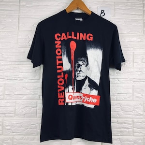 Vintage QueensRyche American Heavy Metal Revolution Calling Operation Mindcrime Japan Tour 1989 M Size T shirt