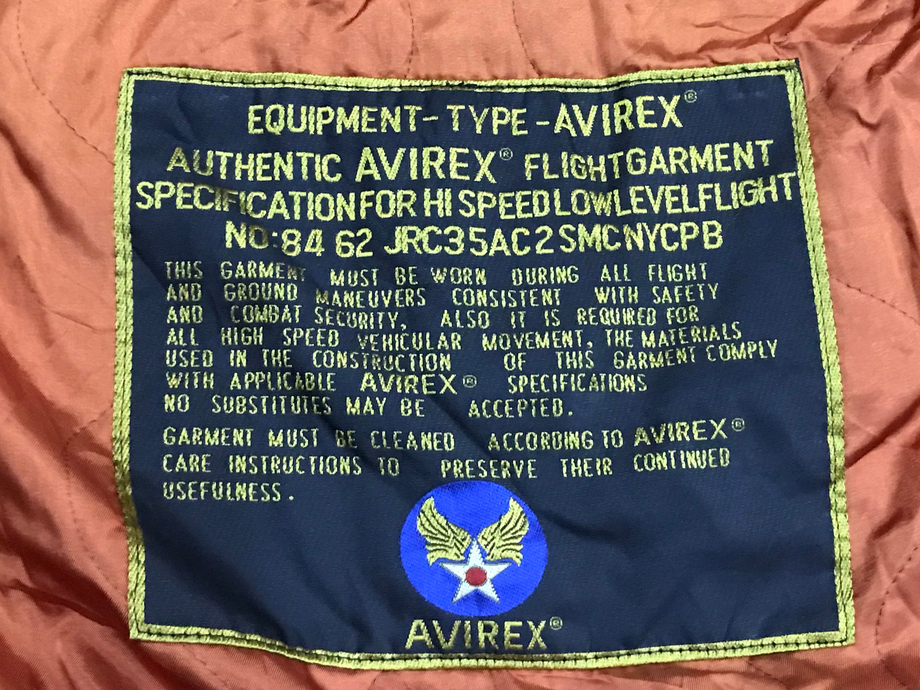 equipment type avirex