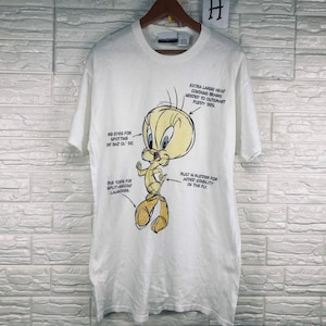 Vintage Tweety Bird Warner Bros Looney Tunes 1997 L Talla Camiseta