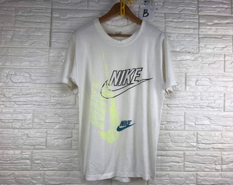 Vintage Nike Swoosh Spellout Big Logo 90er M Größe T Shirt
