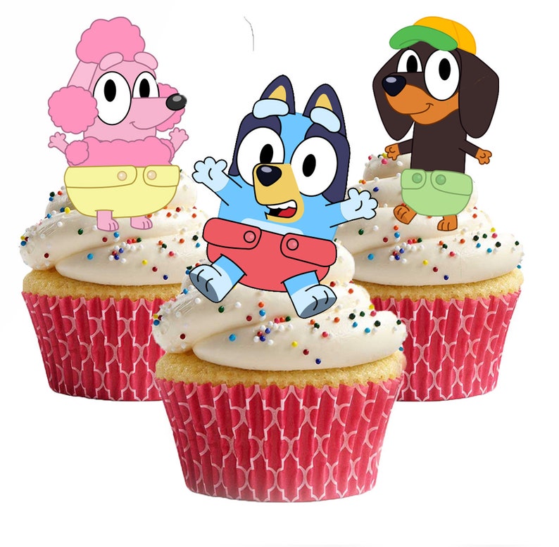 BABY BLUEY Cupcake Toppers prints Etsy