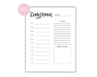 Hourly Daily to Do List - Etsy