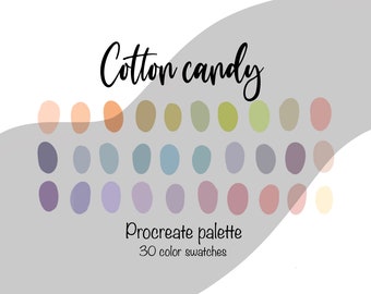 Barbe à papa procréer palette de couleurs/procréer outil/palette de couleurs pastel