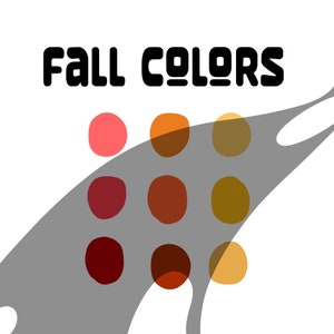 Fall colors procreate palette