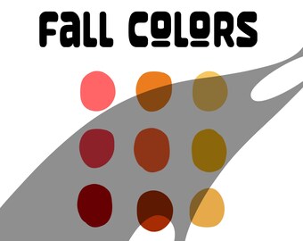 Paleta de procriação de cores do outono