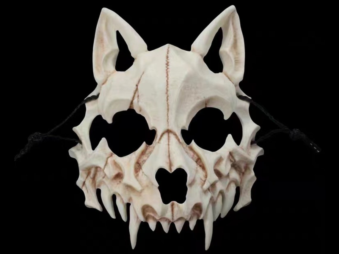 Skeleton Half Werewolf Mask Dragon God Tiger Yasha Mask - Etsy