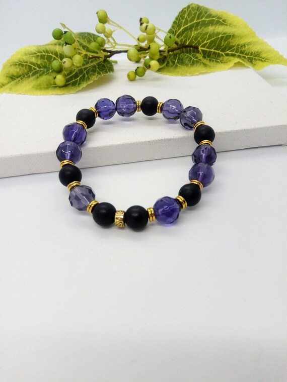 Glass Beaded Bracelet Costume Jewelry Male or Female Etsy Canada