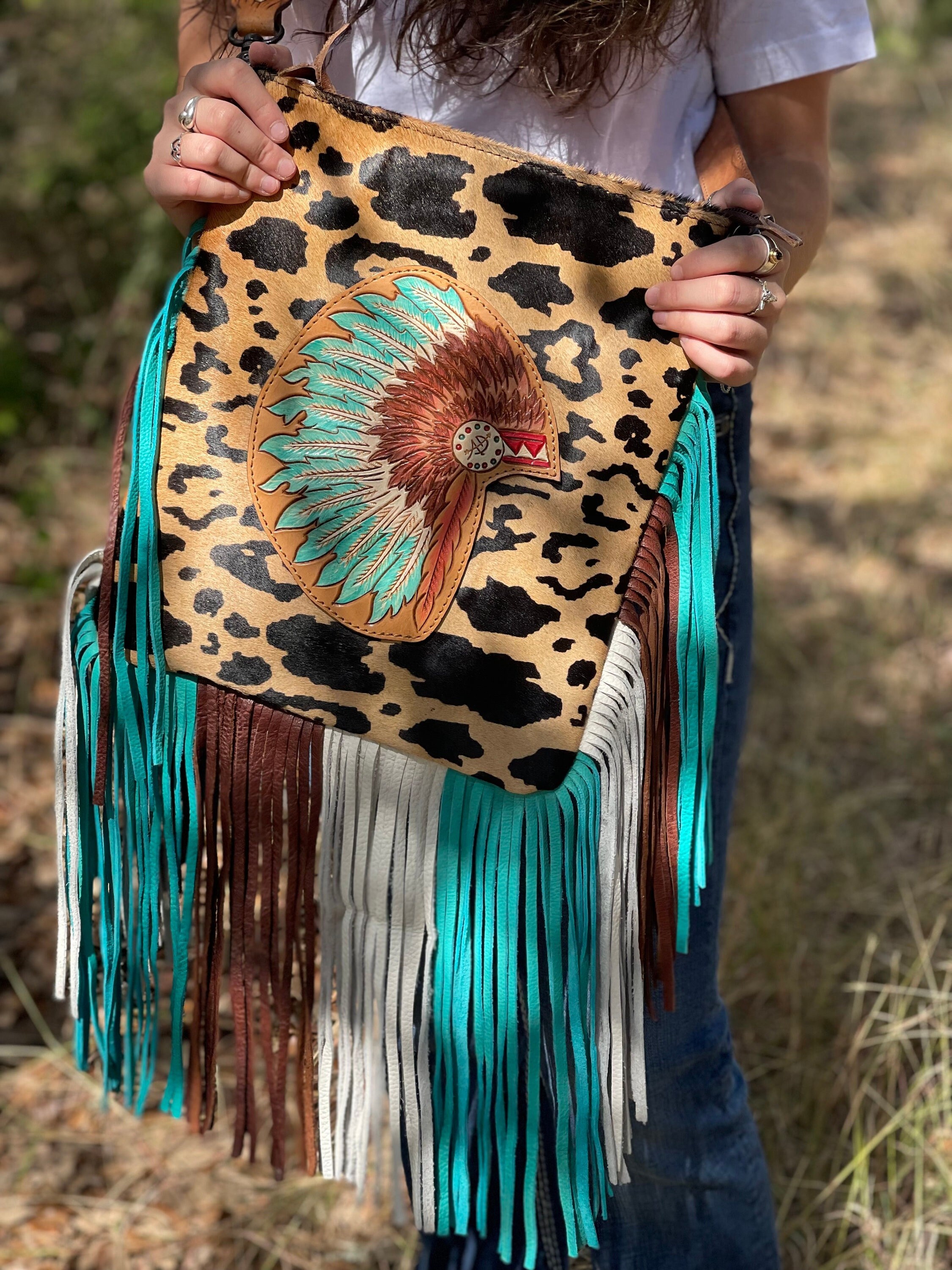 American Darling Leopard Boho Bag