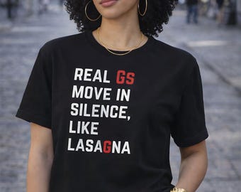 Maglietta con testo hip hop di Lil Wayne, movimento silenzioso dei veri Gs / Maglietta minimalista da donna per creativi sobri e sognatori urbani