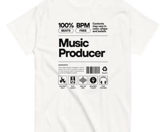 Music Producer T-Shirt - White | Streetwear Style for Beat Makers & Mix Masters | 100% Cotton Unisex Tee
