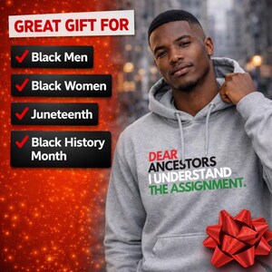 Dear Ancestors I Understand the Assignment Hoodie | Minimal Hoodie for Creative Minds & Timeless Style image 6