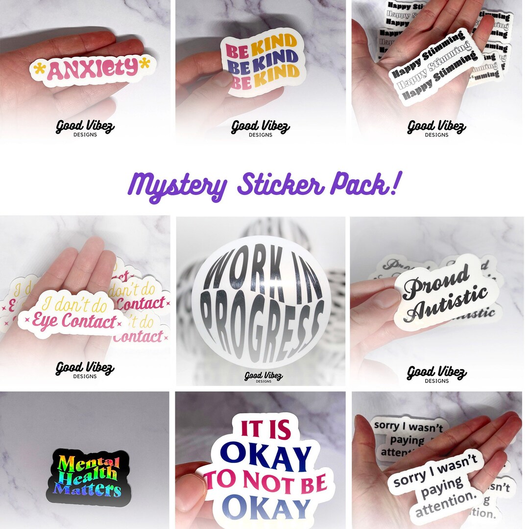 Mystery Sticker Pack | Vinyl Sticker | Mental Health Sticker | Vinyl ...