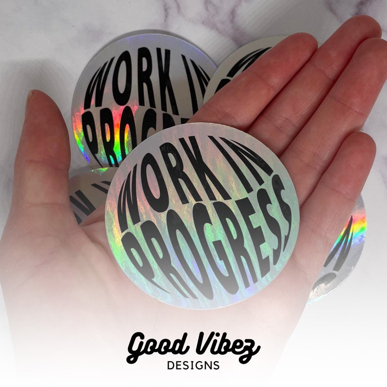 Work in Progress Sticker Vinyl Sticker Mental Health - Etsy