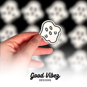 Ghost Sticker Magnet | Fridge Magnet | Handmade | Halloween | Spooky | Ghost