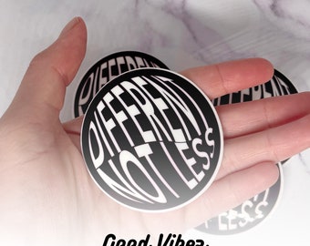 Verschillende niet minder sticker | Vinylsticker Neurodiversity Awareness