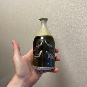Gekämmte Robin Hopper Studiokeramik Vase, Kanada