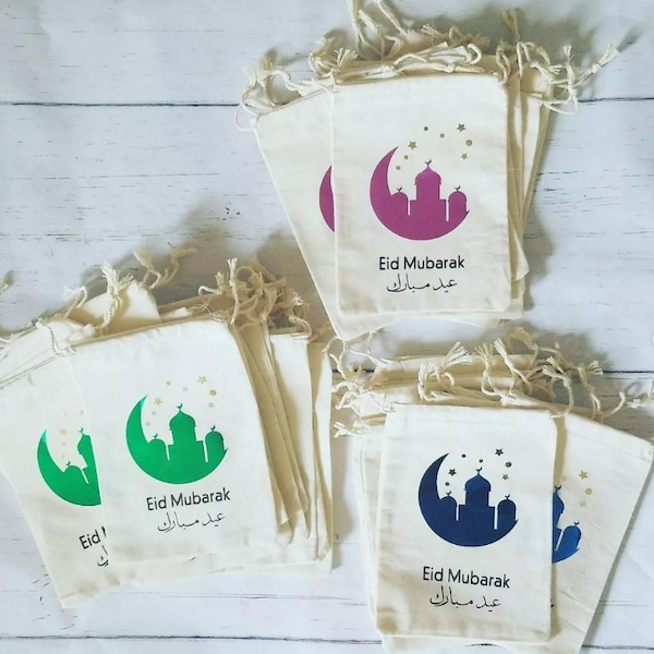 Bags for Eid ,Personalized drawstring Bag, EID, Eid goodie bags, Eid gift bags, Eid Al-Adha, Islamic holiday, Drawstring bags, Eidi bag,Eidi