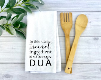 Dua Kitchen towel, Custom Waffle Weave Dish Towel, Kitchen Towel, Housewarming Gift, Kitchen décor, Duas kitchen towel, Islamic décor